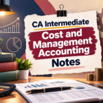 CA Intermediate Cost and Management Accounting Notes: Complete Chapter-Wise Study Guide